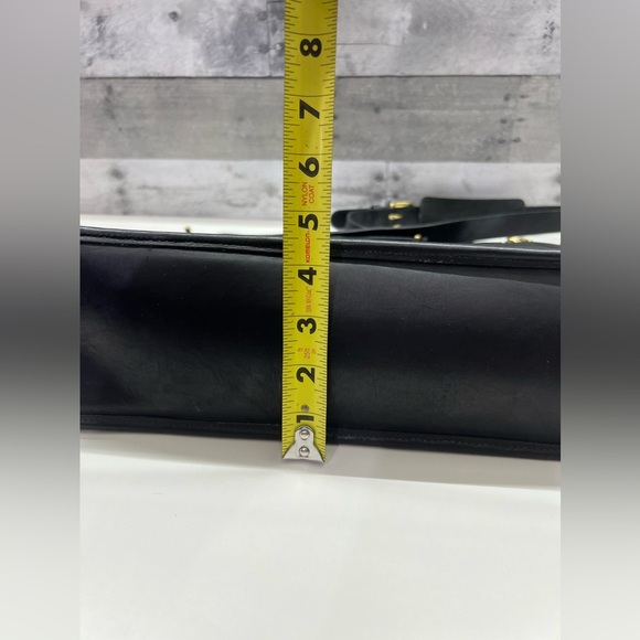 Vintage Coach Beekman Black Leather Briefcase Messenger Bag Corpcore 80s 90’s - Picture 4 of 16